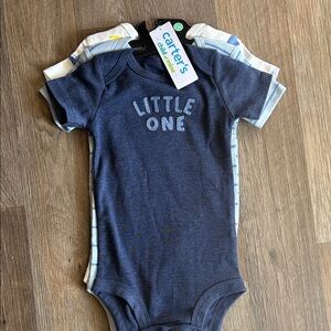 Carter's Little One Navy Bodysuit Set- 3